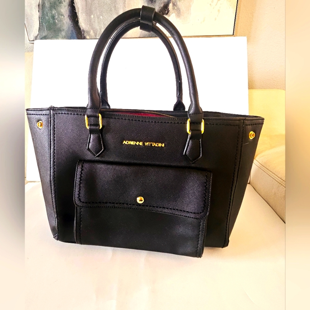 Adrienne Vittadini Black Tote Bag